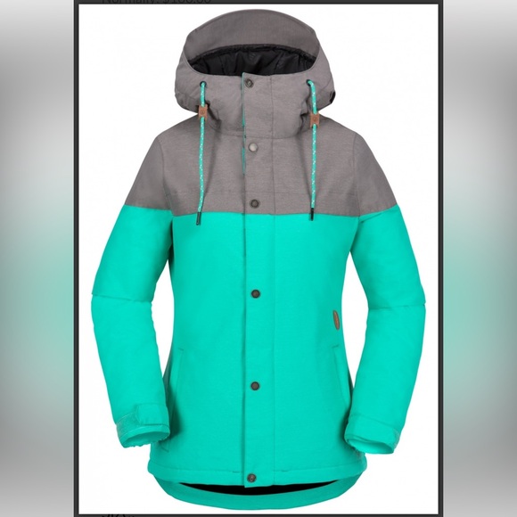 Volcom Women's Bolt INS Snowboarding Jacket - Teal Green - Picture 1 of 4